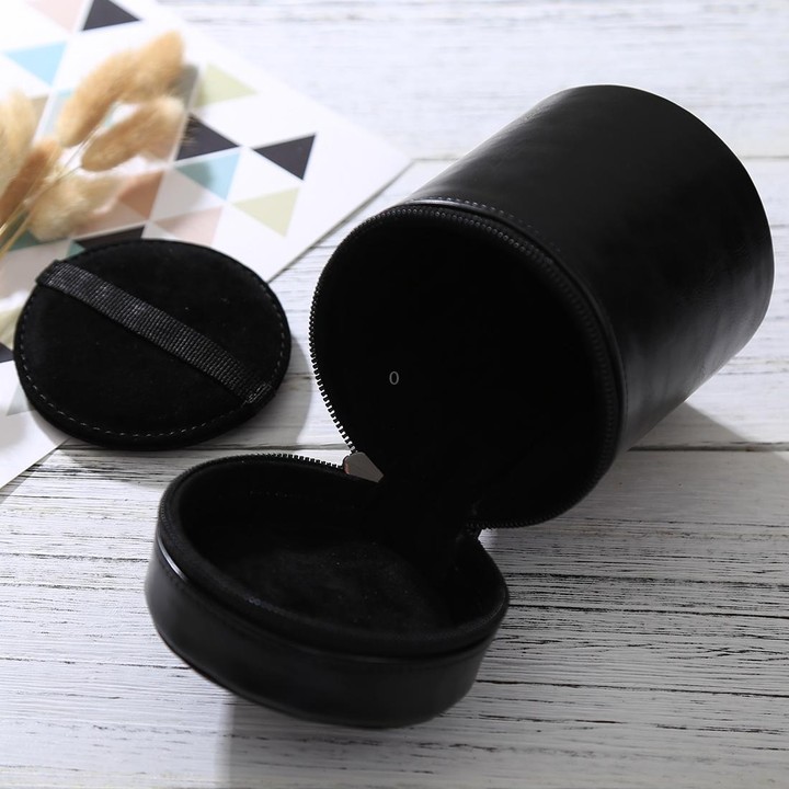 Medium Lens Case Zippered PU Leather Pouch Box for DSLR Camera Lens, Size: 13x9x9cm(Black)