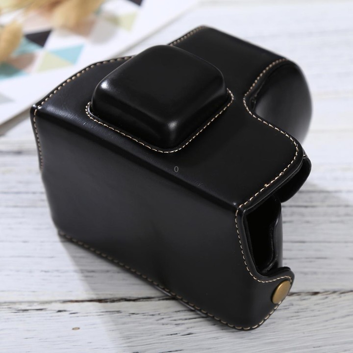Full Body Camera PU Leather Case Bag with Strap for Olympus EPL7 / EPL8 (Black)