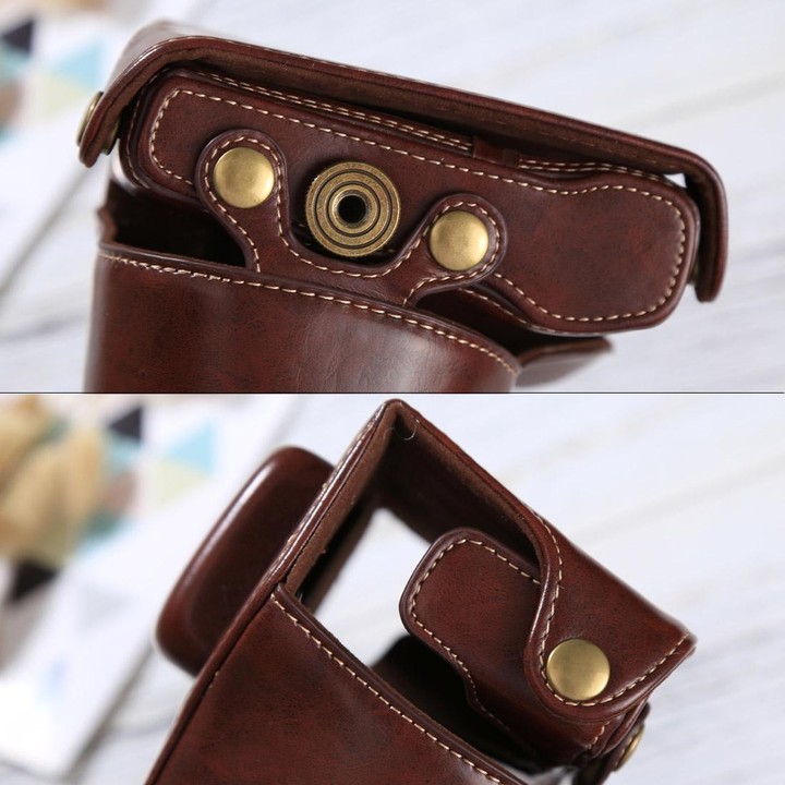 Full Body Camera PU Leather Case Bag with Strap for Olympus EPL7 / EPL8 (Coffee)