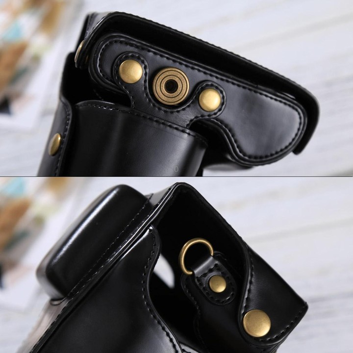 Full Body Camera PU Leather Case Bag with Strap for Samsung NX300(Black)