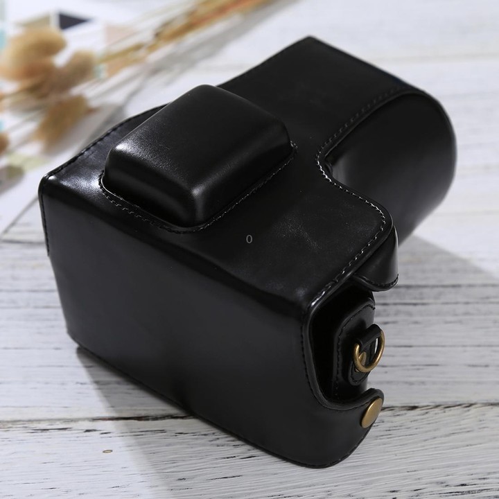 Full Body Camera PU Leather Case Bag with Strap for Samsung NX300(Black)