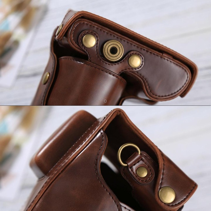 Full Body Camera PU Leather Case Bag with Strap for Samsung NX300(Coffee)