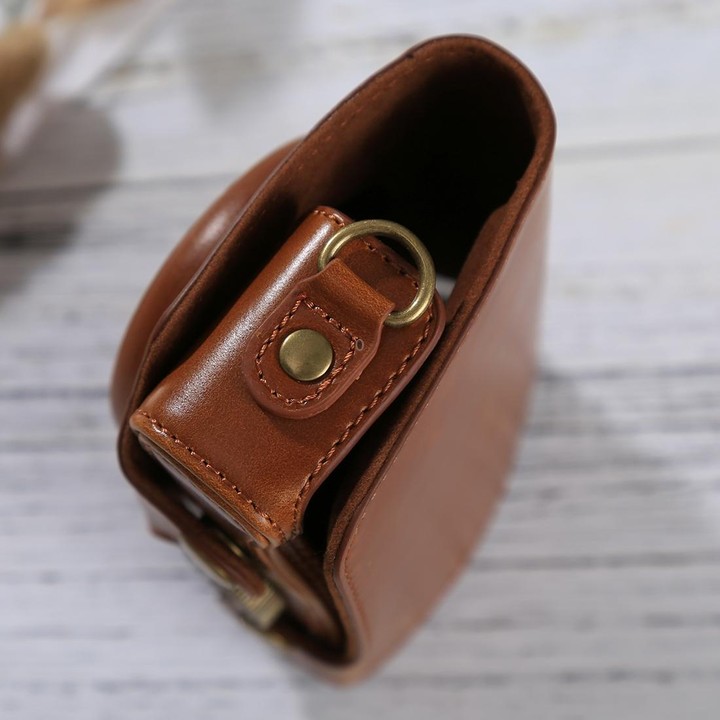 Full Body Camera PU Leather Case Bag with Strap for Canon PowerShot SX730 HS / SX720 HS (Brown)