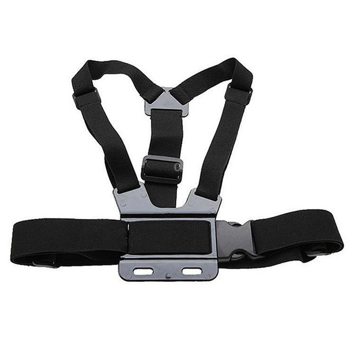 Front Chest Belt Shoulder Strap Mount Holder for GoPro, Insta360, DJI and Other Action Cameras (Black)
