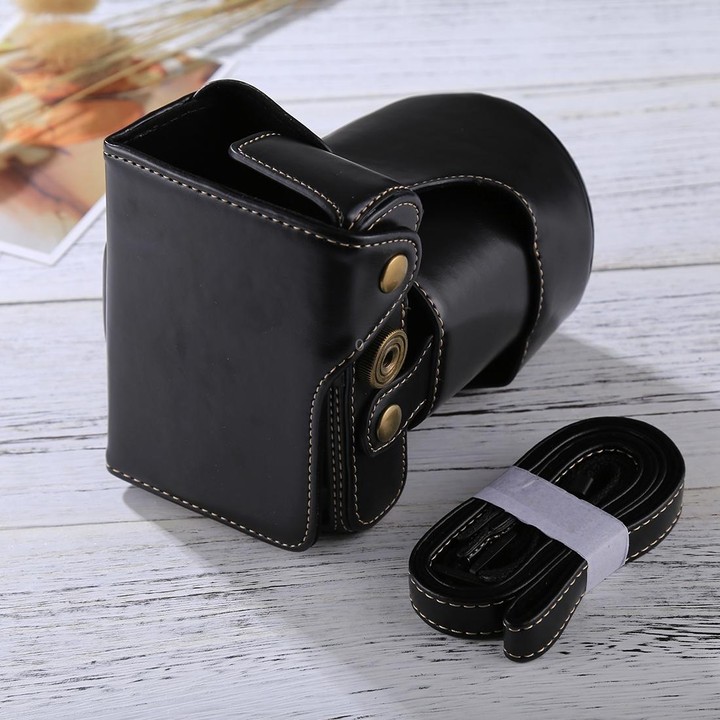 Full Body Camera PU Leather Case Bag with Strap for FUJIFILM XT10 / XT20 (16-50mm / 18-55mm Lens)(Black)