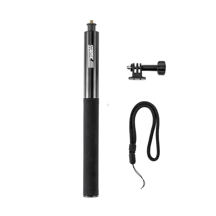 STARTRC 1.3m Handheld Extendable Pole Monopod for DJI, Insta360, GoPro and Other Action Cameras(Black)