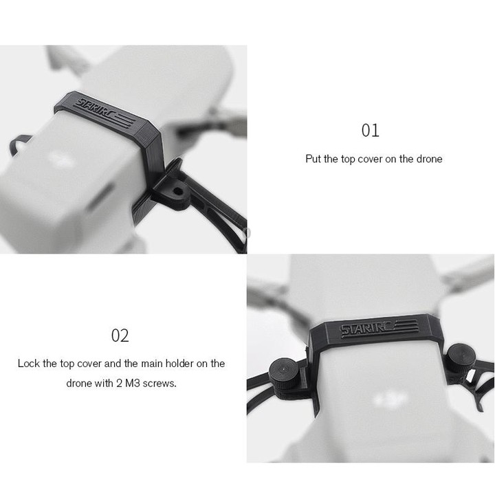 STARTRC Buoyancy Rod Absorbing Height Extender Landing Bracket for DJI Mavic 2 mini(Black Red)