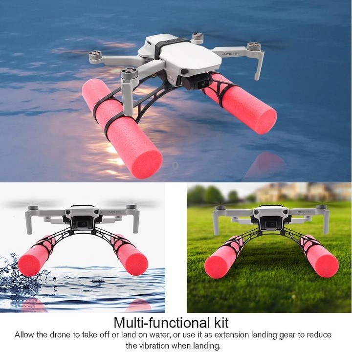 STARTRC Buoyancy Rod Absorbing Height Extender Landing Bracket for DJI Mavic 2 mini(Black Red)