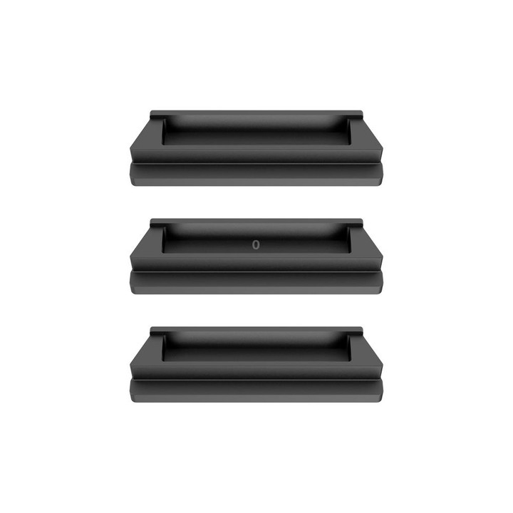 3 PCS Sunnylife AIR2-DC258 Silicone Battery Dust Plug for DJI Mavic Air 2(Black)