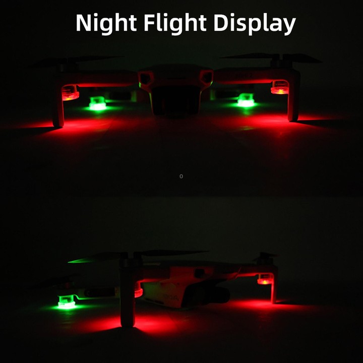 Sunnylife 2-Green + 2-Red Night Strobe LED Light Indicator Light for DJI Mavic 2 / Mini / Mavic Air 2 / FPV