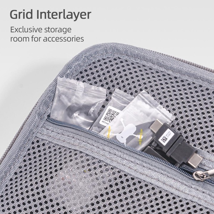 Original Portable Waterproof Nylon Box Case Storage Bag for DJI Mini 2 Drone(Grey)