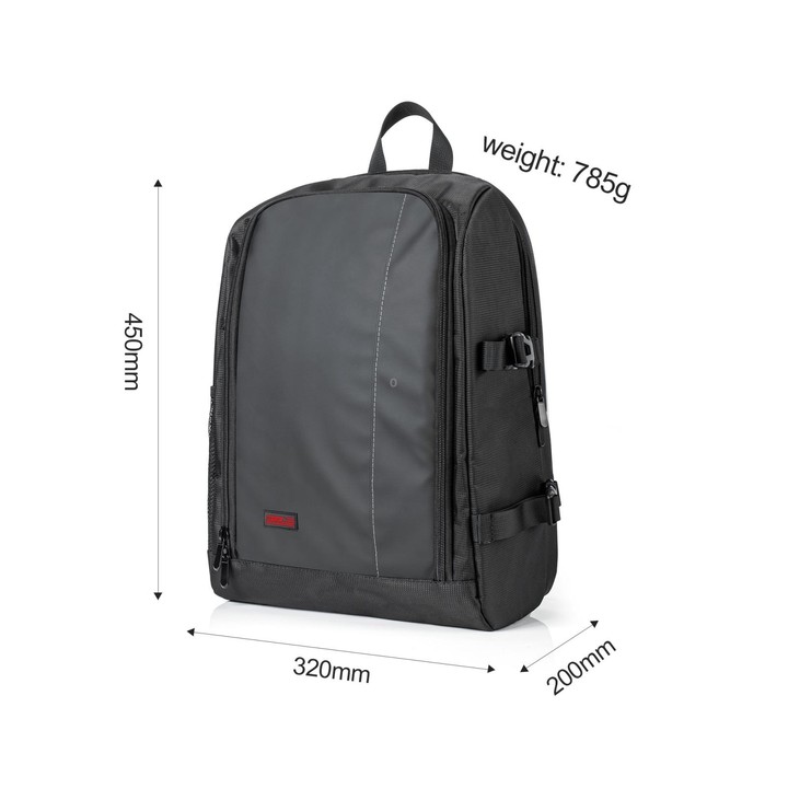 Shoulders Decompression Backpack for DJI Mavic 3 / DSLR Cameras(Black)