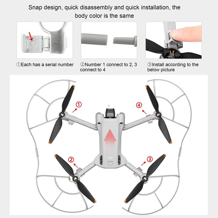 STARTRC Drone Propeller Protective Guard Anti-collision Ring for DJI Mini 3 Pro (Grey)
