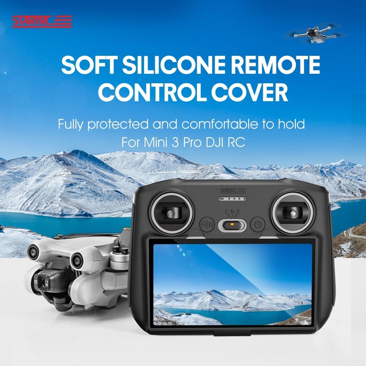 STARTRC Silicone Shockproof Anti-scratch Case for DJI Mini 3 Pro Remote Control(Black)
