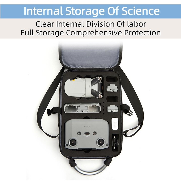For DJI Mini 2 SE Shockproof Single Shoulder Storage Carrying Case Box Bag, Size: 30 x 22 x 8.5cm (Black)