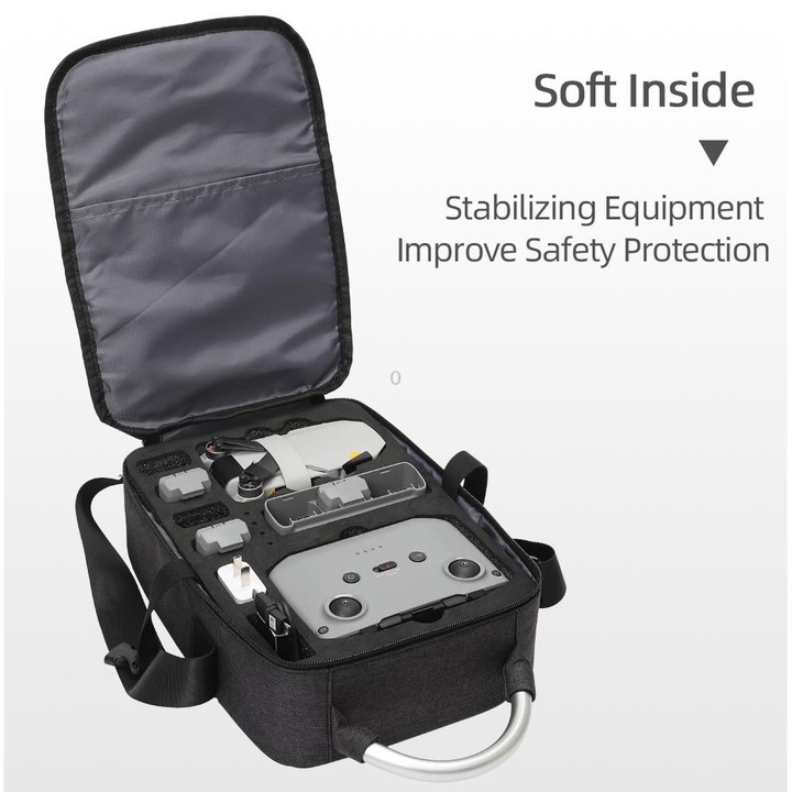 For DJI Mini 2 SE Shockproof Single Shoulder Storage Carrying Case Box Bag, Size: 30 x 22 x 8.5cm (Black)
