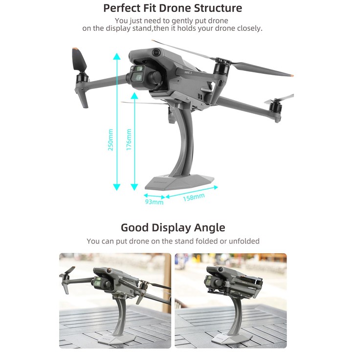 For DJI Mavic 3 / Mavic 2 / Mavic Pro Sunnylife ZJ566 Drone Bracket Desktop Display Stand (Grey)