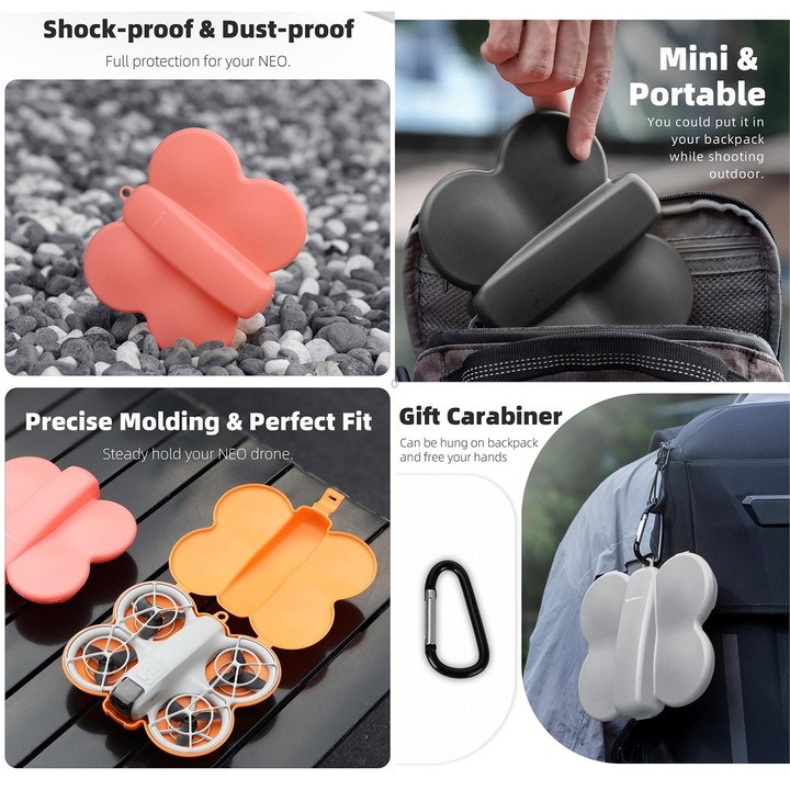 For DJI Neo Sunnylife Butterfly Storage Box Anti-collision Anti-scratch Protection Case (Black)