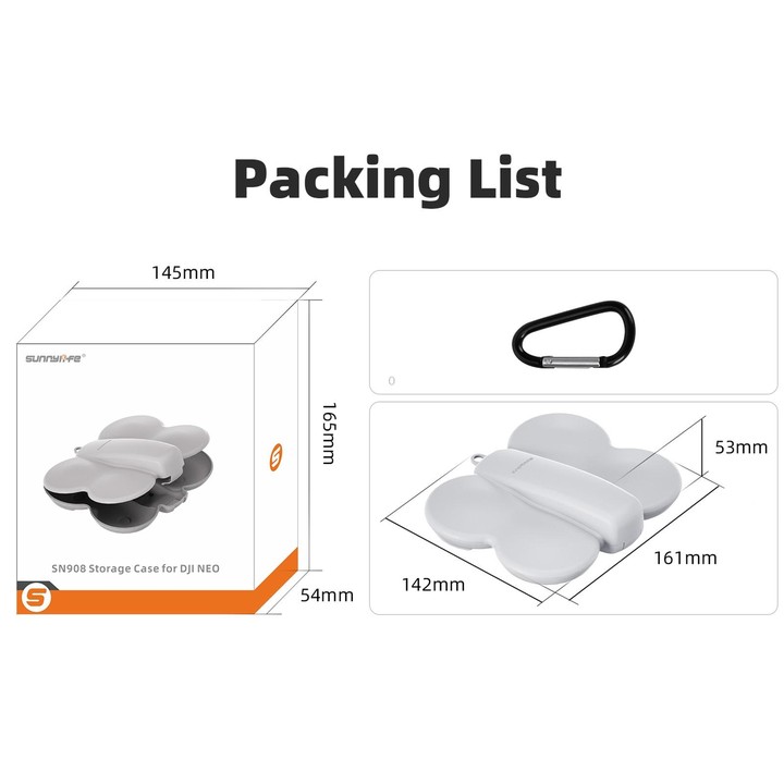 For DJI Neo Sunnylife Butterfly Storage Box Anti-collision Anti-scratch Protection Case (Grey)