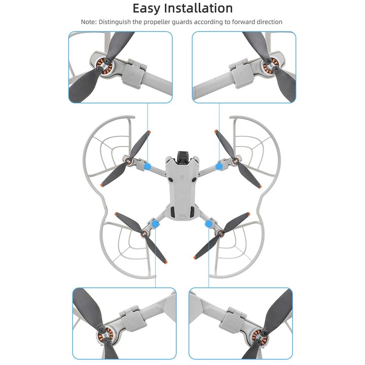 For DJI Mini 4 Pro Sunnylife N4P-KC712 Drone Propeller Protective Guard Anti-collision Ring (Grey)