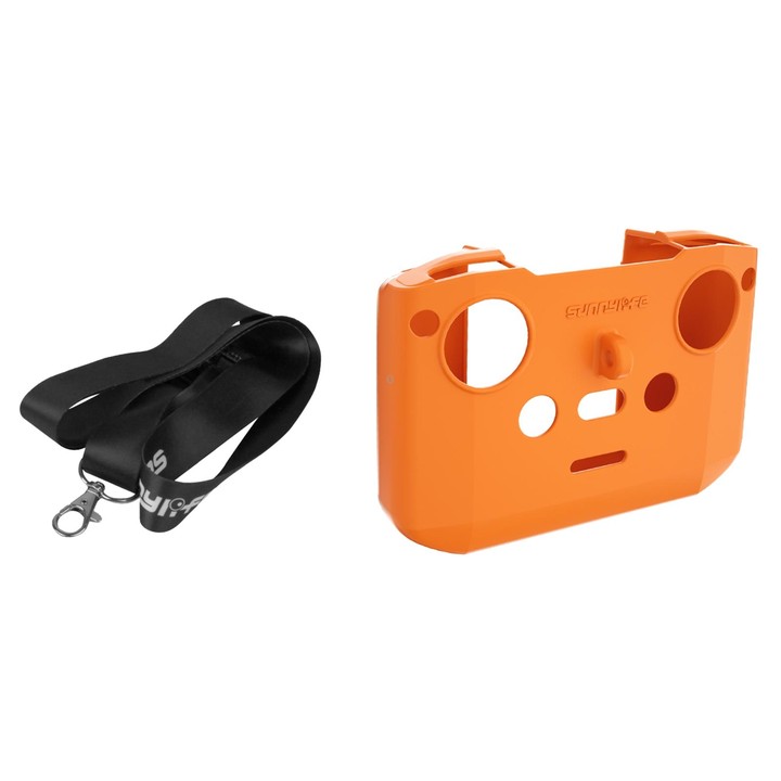 For DJI Neo / Mini 4 Pro / RC-N3 / RC-N2 / RC-N1 Sunnylife Controller Protective Cover Silicone Case with Neck Strap (Orange)