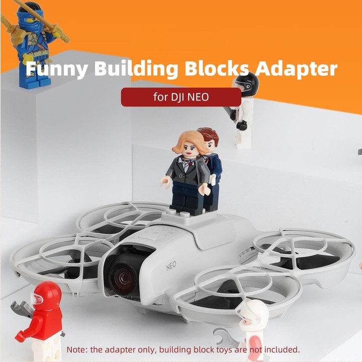 For DJI Neo Sunnylife Building Blocks Adapter Funny Building Bricks Toy Expansion Accessories (Grey)