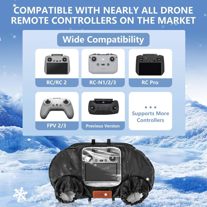 STARTRC Universal Drone Remote Control Winter Warm Gloves (Black)
