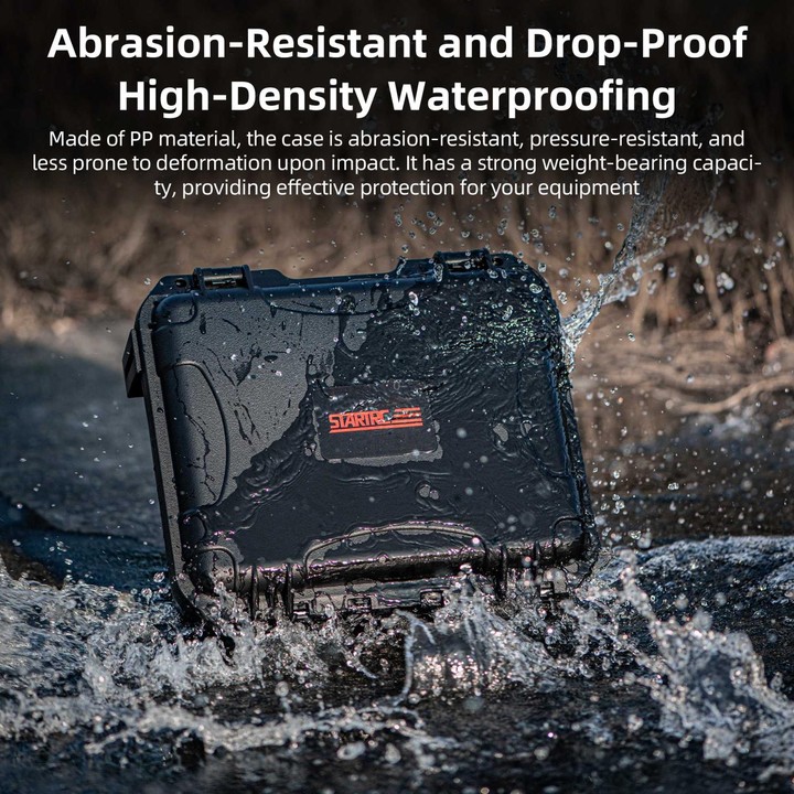 For DJI Osmo Action 5 Pro STARTRC Waterproof EVA ABS Dual-layer Suitcase Storage Box (Black)