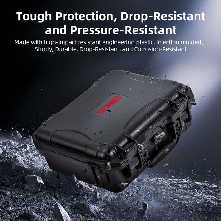 For DJI Osmo Action 5 Pro STARTRC Waterproof EVA ABS Dual-layer Suitcase Storage Box (Black)