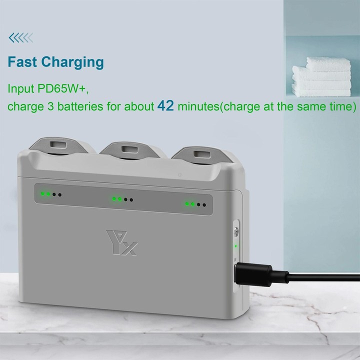 For DJI Neo XY 3-Channel Battery Charger Battery Charge Manager (Grey)