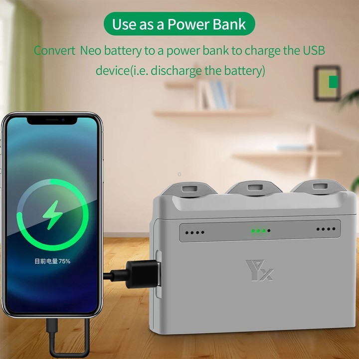For DJI Neo XY 3-Channel Battery Charger Battery Charge Manager (Grey)