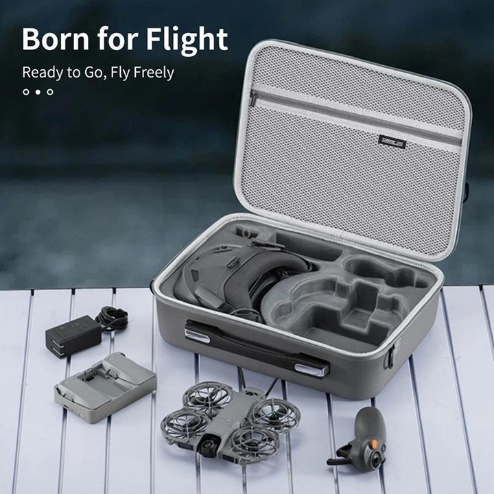 For DJI Neo 2 STARTRC Motion Sensing Combo Shoulder PU Storage Bag Handbag (Grey)
