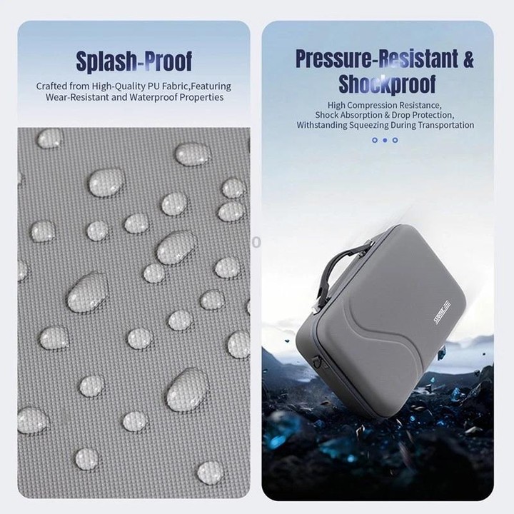For DJI Neo 2 STARTRC Motion Sensing Combo Shoulder PU Storage Bag Handbag (Grey)