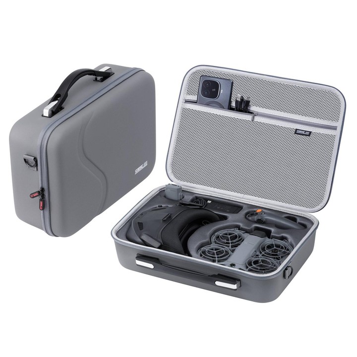 For DJI Neo 2 STARTRC Motion Sensing Combo Shoulder PU Storage Bag Handbag (Grey)