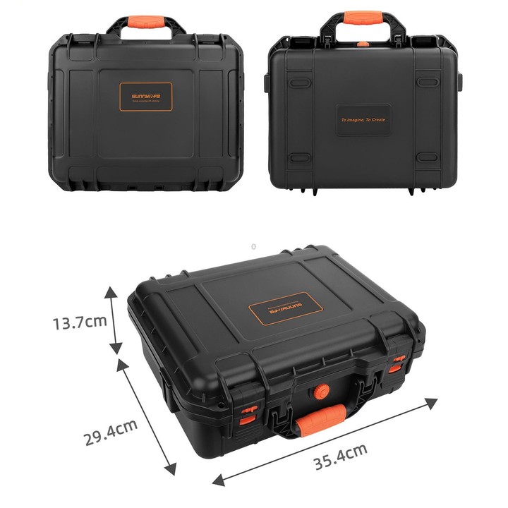 For DJI Mini 5 Pro Sunnylife Safety Hard Travel Bag Large Capacity Waterproof Shock-proof Box (Black)