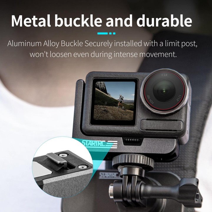 For DJI Osmo Action 5 Pro / 4 / 3 STARTRC L-shaped Magnetic Quick Release Bracket (Black)