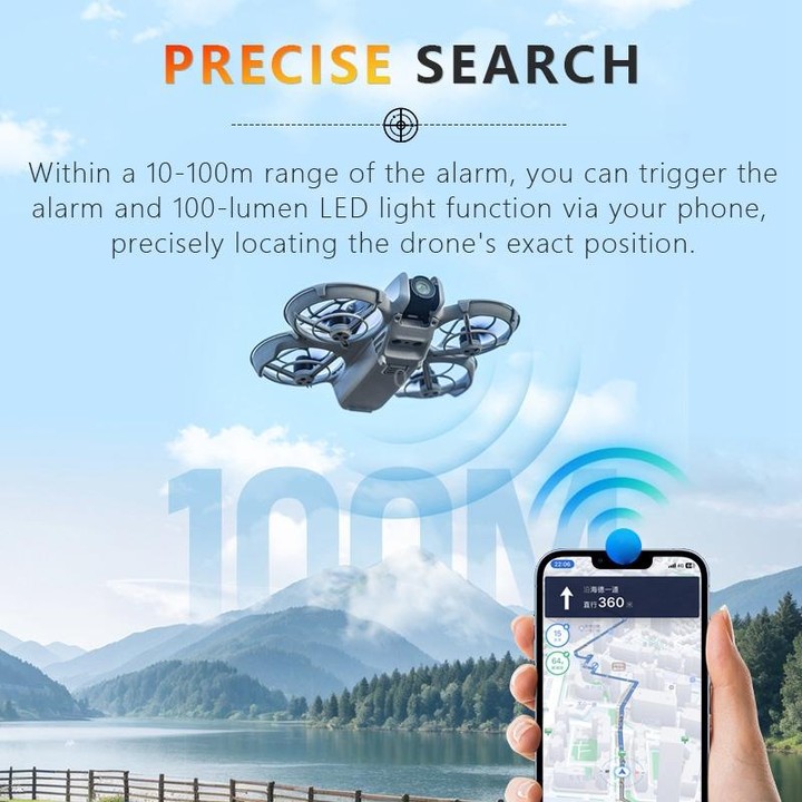 For DJI Neo STARTRC Drone Alarm Tracker (Grey)