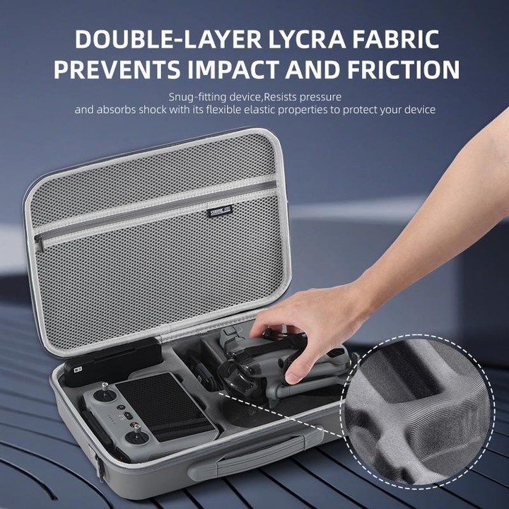 For DJI Mini 5 Pro STARTRC Shoulder PU Storage Bag Handbag (Grey)
