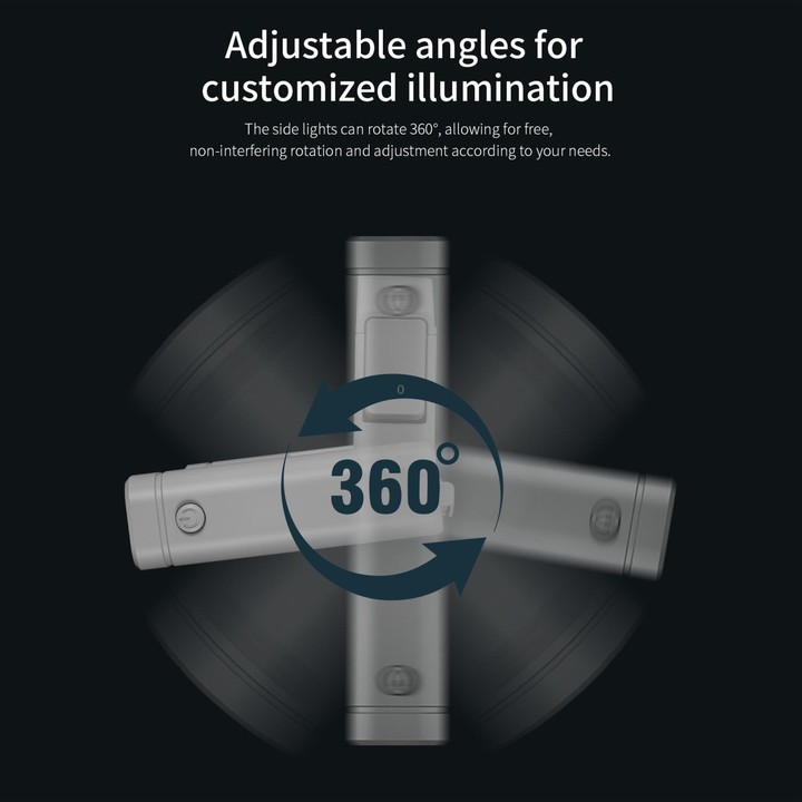 For DJI Mini 4 Pro STARTRC Night Navigation Searchlight LED Flashlight Rechargeable Refill Lighting Signal Light (Grey)