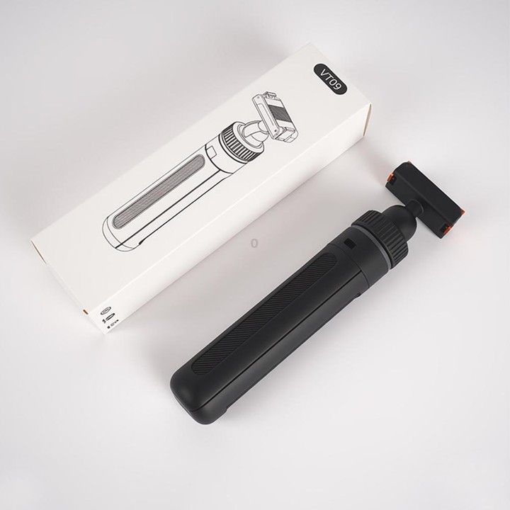 VT-09 Magnetic Handheld Selfie Stick Mini Desktop Telescopic Tripod for DJI Action 6 / 5 Pro / 4 / 3 (Black)
