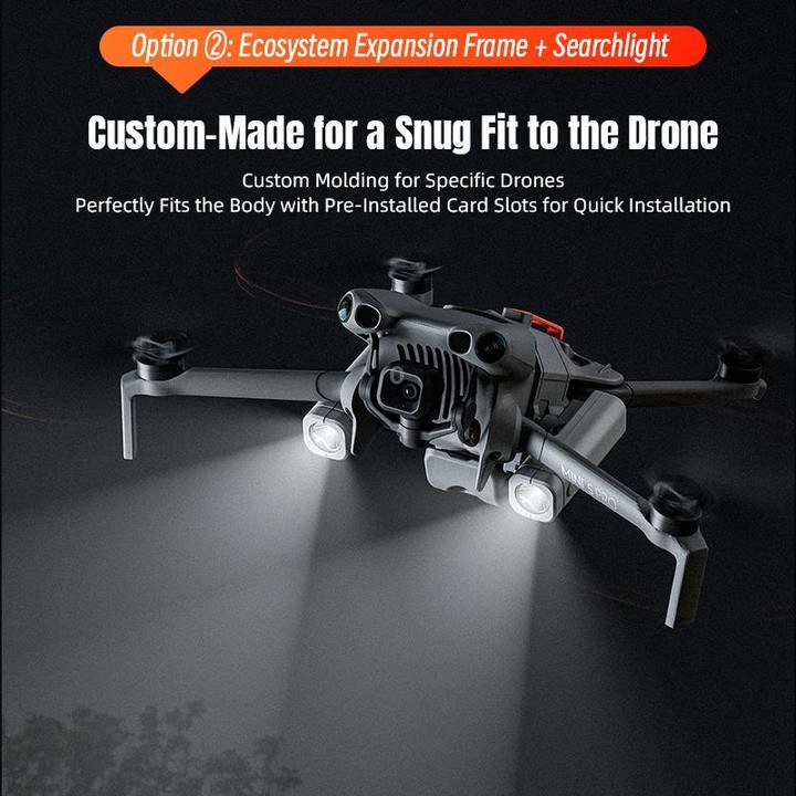 For DJI Mini 5 Pro STARTRC Night Navigation Searchlight LED Flashlight Rechargeable Refill Lighting Signal Light (Grey)