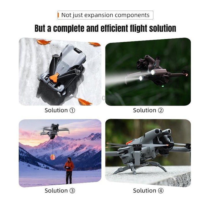 For DJI Mini 5 Pro STARTRC Night Navigation Searchlight LED Flashlight Rechargeable Refill Lighting Signal Light (Grey)