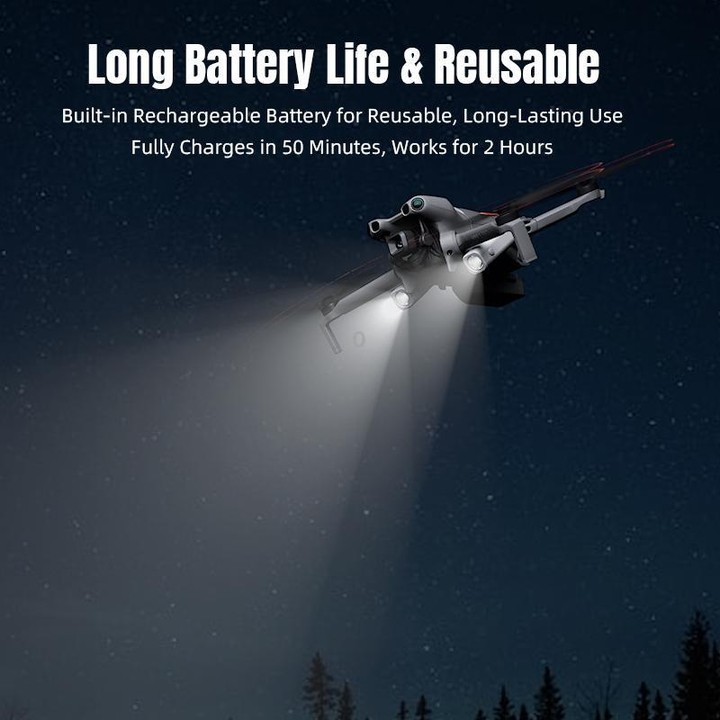 For DJI Mini 5 Pro STARTRC Night Navigation Searchlight LED Flashlight Rechargeable Refill Lighting Signal Light (Grey)