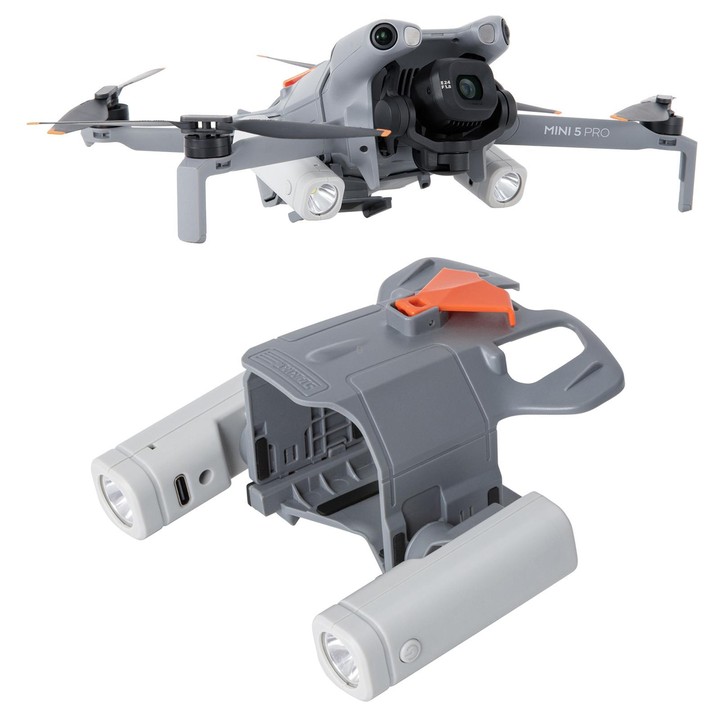 For DJI Mini 5 Pro STARTRC Night Navigation Searchlight LED Flashlight Rechargeable Refill Lighting Signal Light (Grey)