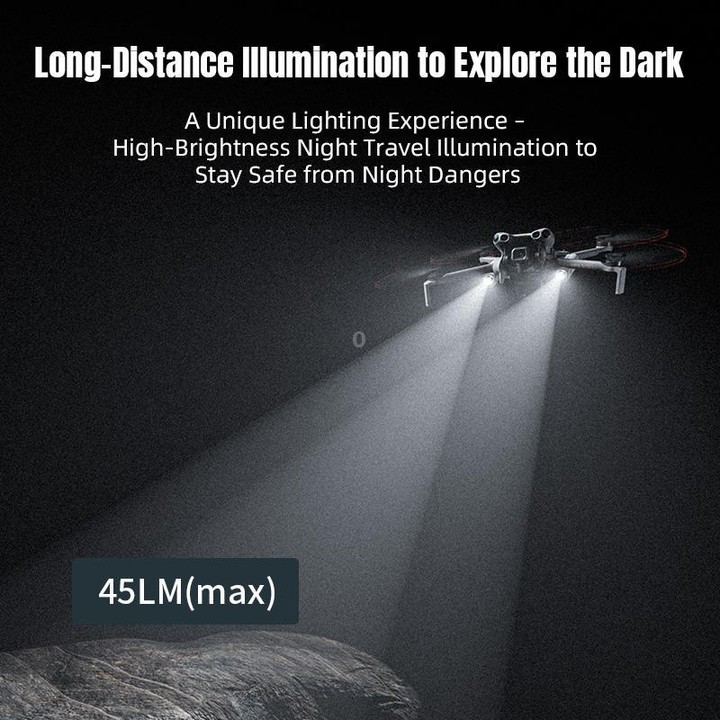 For DJI Mini 5 Pro STARTRC Night Navigation Searchlight LED Flashlight Rechargeable Refill Lighting Signal Light (Grey)