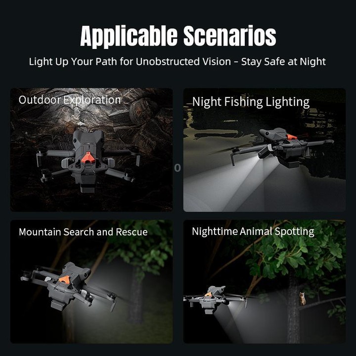For DJI Mini 5 Pro STARTRC Night Navigation Searchlight LED Flashlight Rechargeable Refill Lighting Signal Light (Grey)