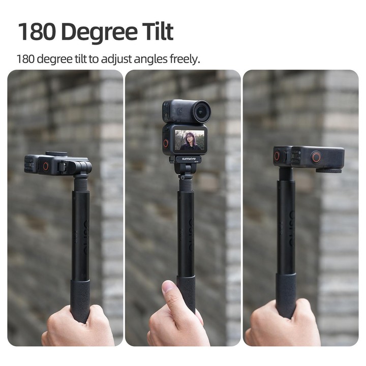 For DJI Osmo 360 Sunnylife Dual-Direction Magnetic Quick Release Adapter Mount (Black)