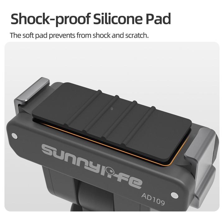 For DJI Osmo 360 Sunnylife Dual-Direction Magnetic Quick Release Adapter Mount (Black)