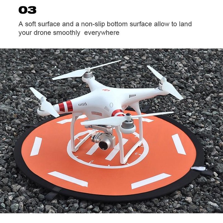 STARTRC RC Drone Quadcopter Portable Parking Apron Fast-fold Landing Parking Pad for DJI Mavic Mini / Mavic Air 2, Diameter: 56c