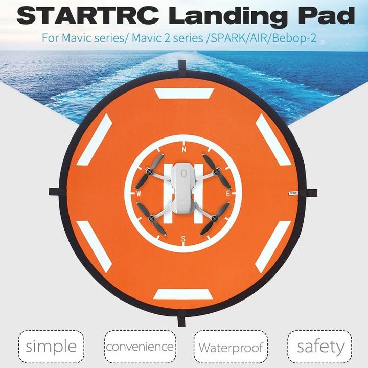 STARTRC RC Drone Quadcopter Portable Parking Apron Fast-fold Landing Parking Pad for DJI Mavic Mini / Mavic Air 2, Diameter: 56c